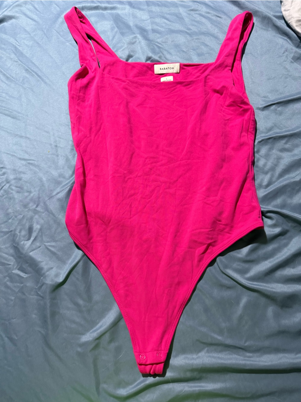 Aritzia Babaton One-Shoulder Hot Pink Tank Top